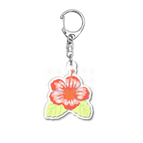 sun hibiscus  Acrylic Key Chain