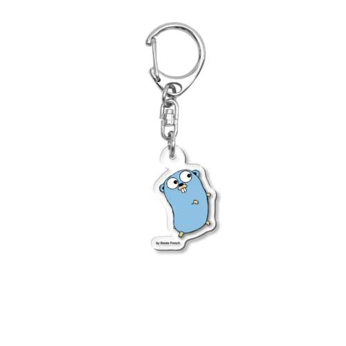 Blue Gopher くん Acrylic Key Chain