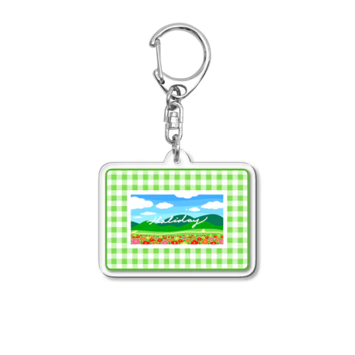 holiday_green Acrylic Key Chain