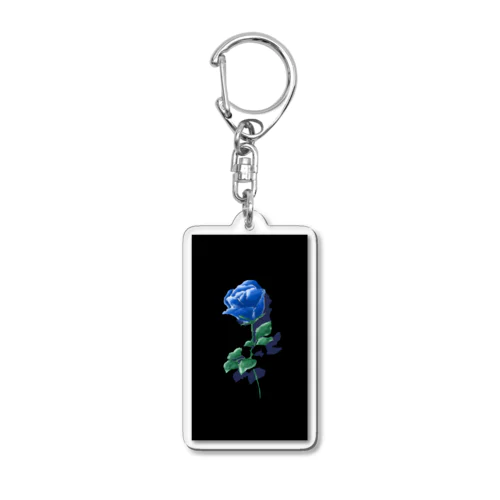 Blue Rose Acrylic Key Chain