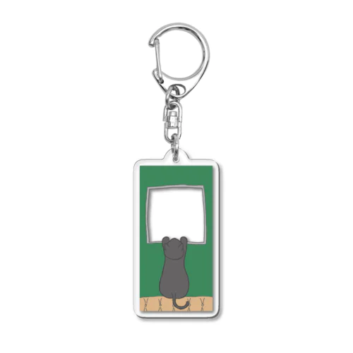 窓辺の猫 Acrylic Key Chain