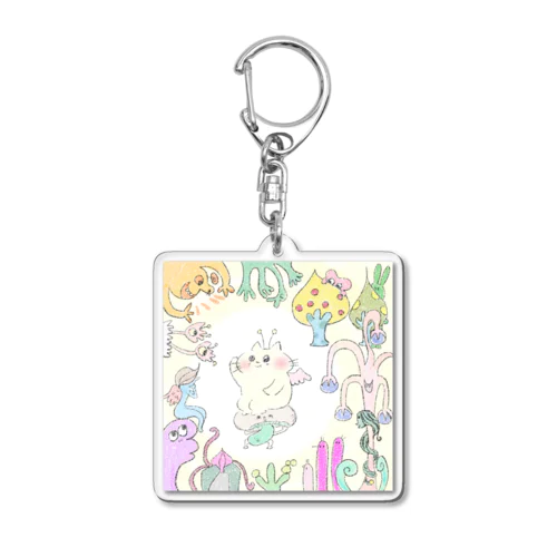 森の中の人気者 Acrylic Key Chain