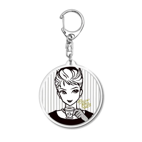 Coffee&Girl "No.M"　サークル Acrylic Key Chain