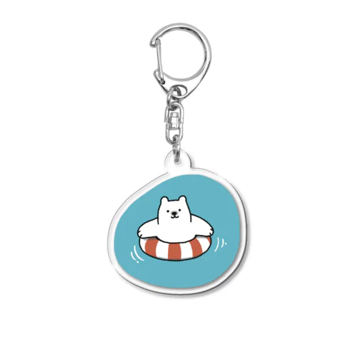 ぷかぷか浮かぶしろくまくん Acrylic Key Chain