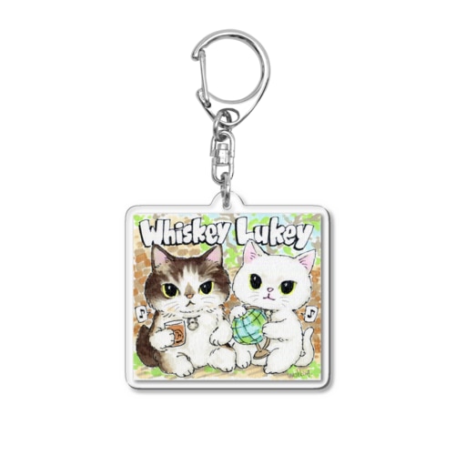 Whiskey Lukey Acrylic Key Chain