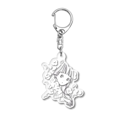 cotton girl Acrylic Key Chain