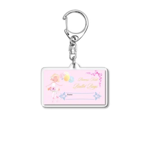 Princess Kids Ballet Bag Acrylic Key Chain