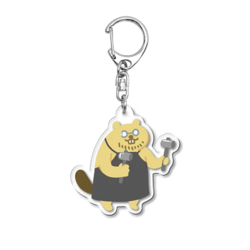 ねこぜびーばーの師匠 Acrylic Key Chain