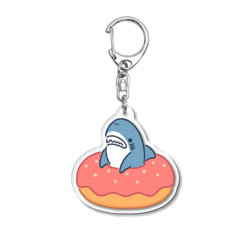 ドーナツに喰われるサメ Acrylic Key Chain