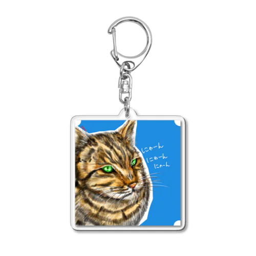 神社にいた猫 Acrylic Key Chain