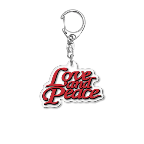 Love and Peace Acrylic Key Chain