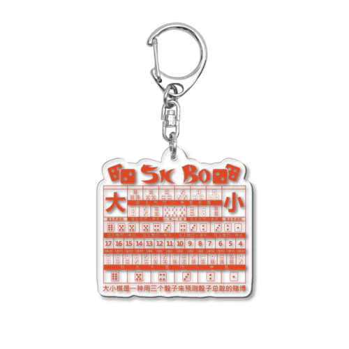 【裏・赤】SICBO【大小】 Acrylic Key Chain