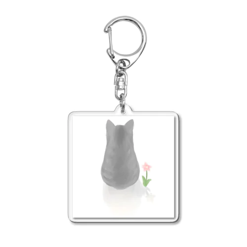 後ろ姿のヌコちゃん Acrylic Key Chain