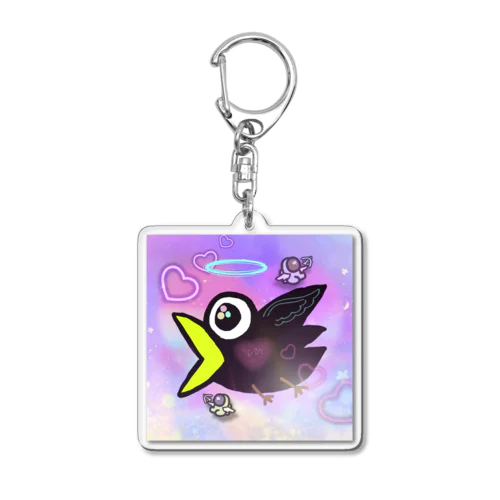 有頂天カラス Acrylic Key Chain