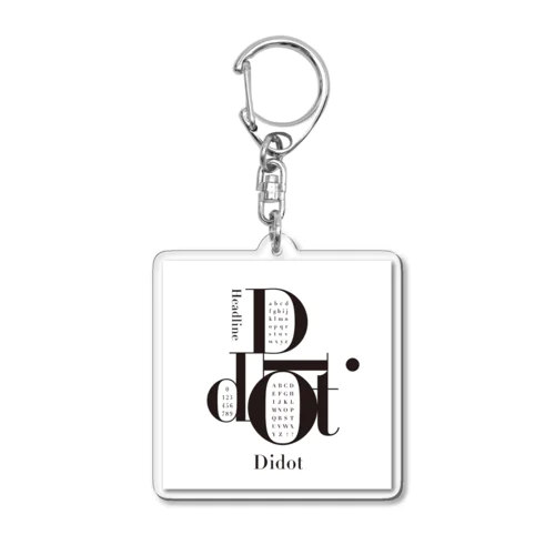 typo graphic -Didot Acrylic Key Chain