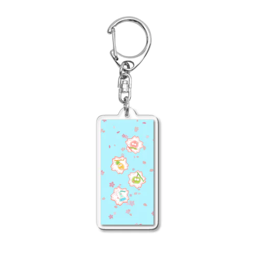 桜×フルーツ Acrylic Key Chain