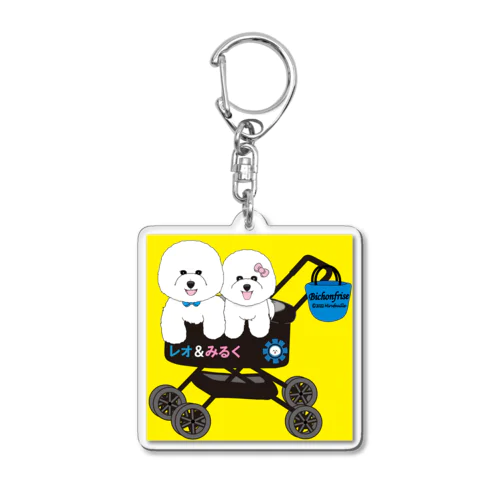 カート大好きレオ&みるく Acrylic Key Chain