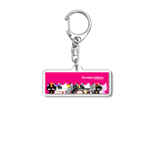 Grumpy kittens No Individuality No Life Acrylic Key Chain