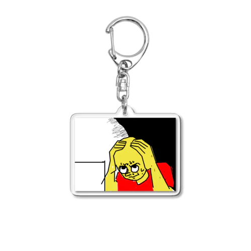 悩むもっくん Acrylic Key Chain