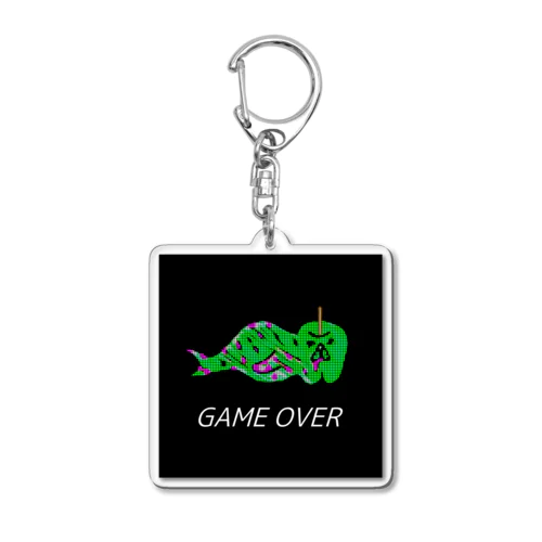 Little Green Monster Acrylic Key Chain