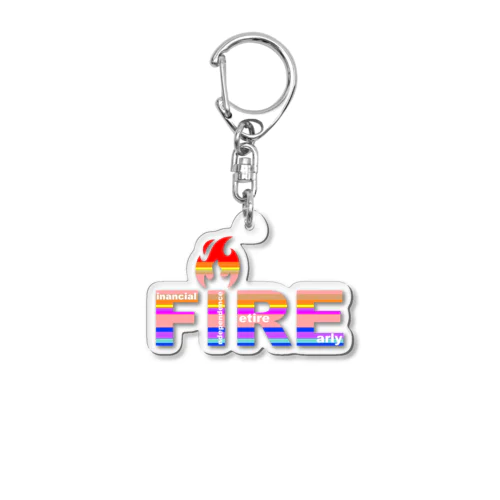＜説明を一読ください＞FIRE＊炎じゃない方（燃えてるけども）グラデVer2 Acrylic Key Chain