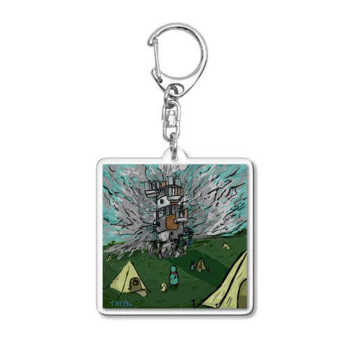 Traveling town Acrylic Key Chain