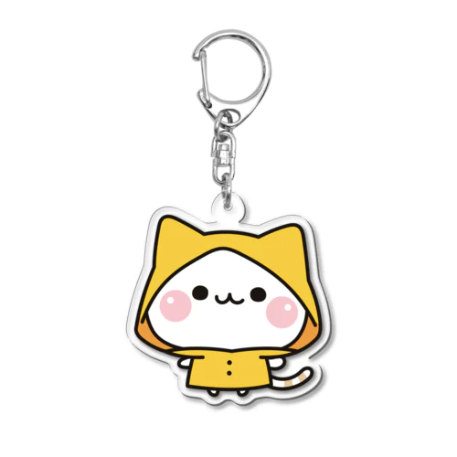 気づかいのできるネコ　レインコートver. Acrylic Key Chain