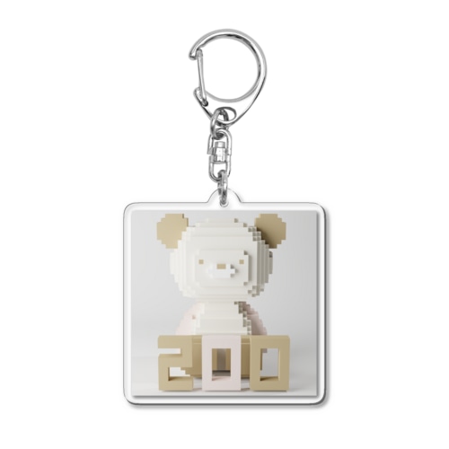 200人記念bear Acrylic Key Chain