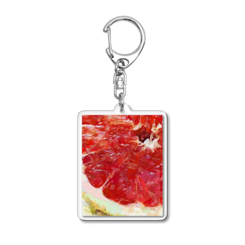 pink grapefruit Acrylic Key Chain