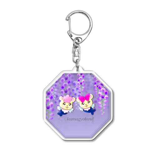 藤の花 Acrylic Key Chain