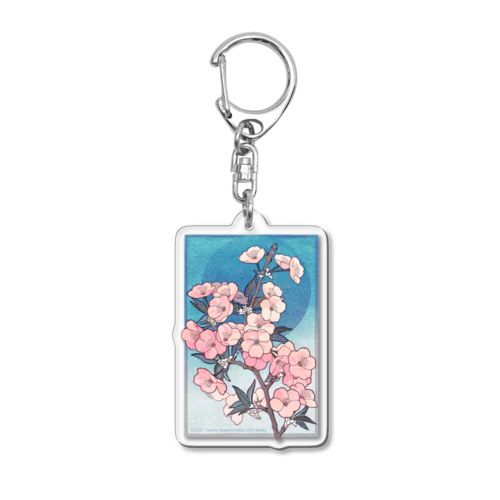 sakura（blue） Acrylic Key Chain