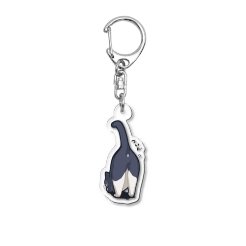 はちわれねこ(おしりついん) Acrylic Key Chain