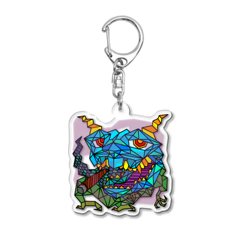 葉巻とドラゴン Acrylic Key Chain