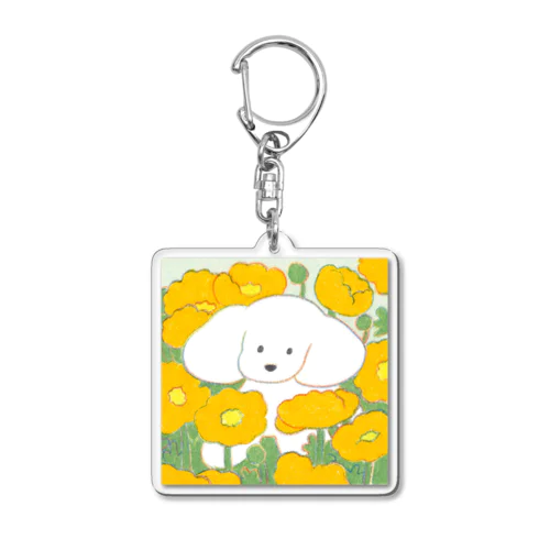 犬の絵 Acrylic Key Chain