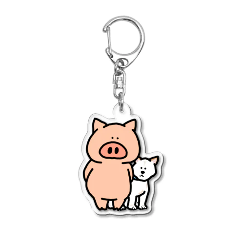 ぶーたんとくまちゃん Acrylic Key Chain