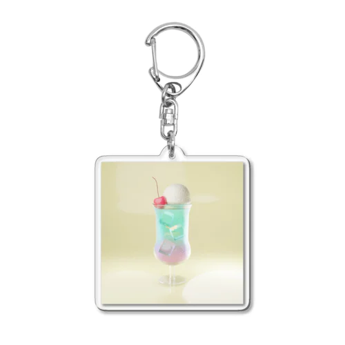 空想純喫茶でクリームソーダを Acrylic Key Chain