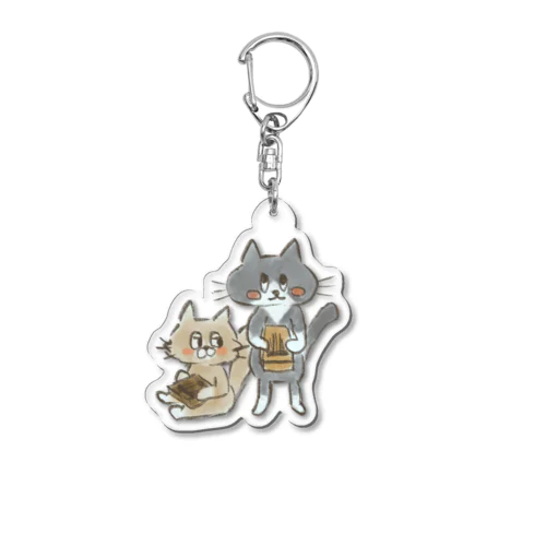 かりんばにゃんこ Acrylic Key Chain