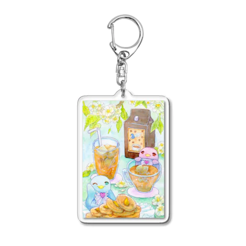 ペンギン☆アイスコーヒー＆アーモンドクッキー Acrylic Key Chain