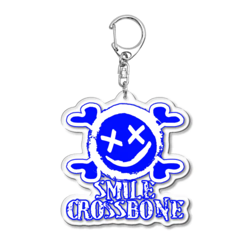 ニコちゃんクロスボーン BLU Acrylic Key Chain