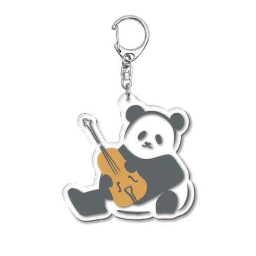 【透過】パンダくんのバイオリン Acrylic Key Chain