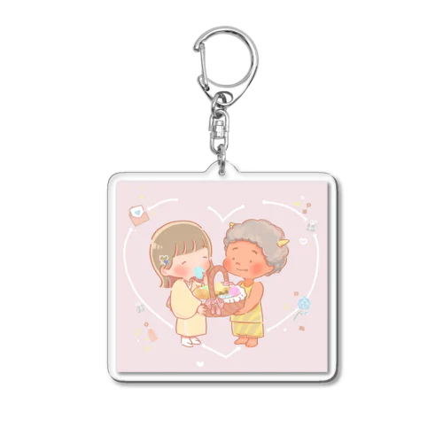 オニくんから、さやちゃんへ（グッズ） Acrylic Key Chain