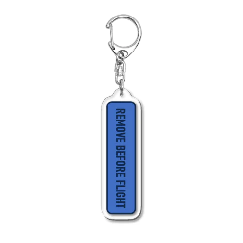 REMOVE BEFORE FLIGHT（紺） Acrylic Key Chain