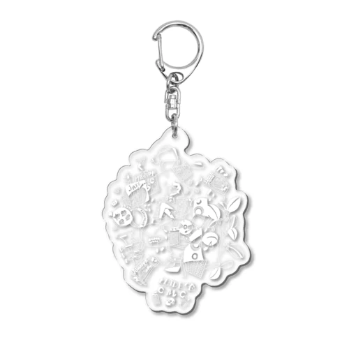 Made Of CMC White Acrylic Key Chain