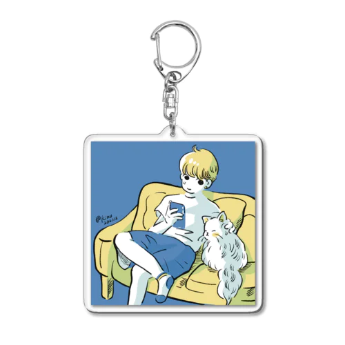 僕と猫 Acrylic Key Chain