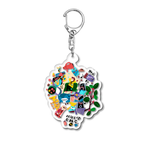 Made Of CMC  Color Acrylic Key Chain