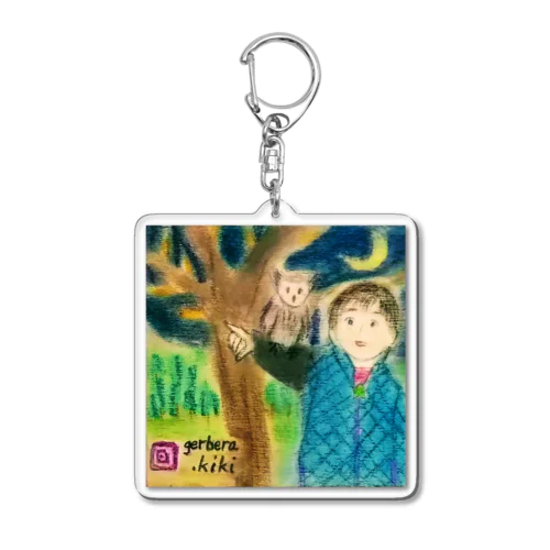 いおちゃん＆フクロウくん Acrylic Key Chain