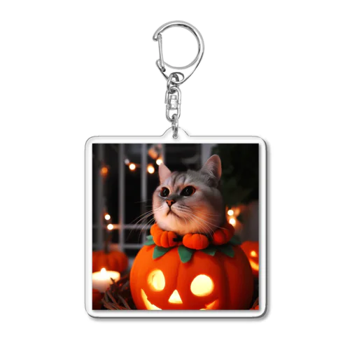 にゃんこハロウィンパーティー🎃 Acrylic Key Chain