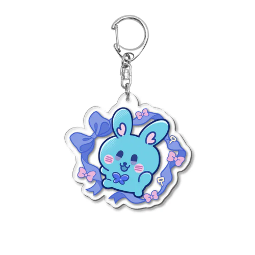 ３th Anniversary アクリルグッズ あおうさちゃん(風船・リボン有り) Acrylic Key Chain