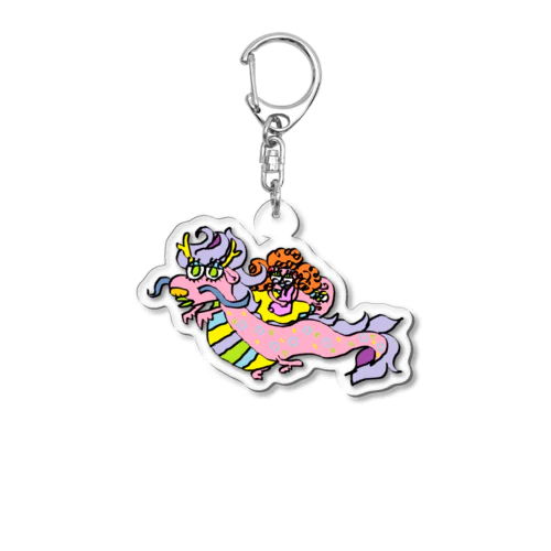 【辰年】ドラゴンと むぎゅっとチョモパチョ Acrylic Key Chain