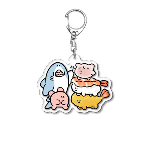 チームえび料理 Acrylic Key Chain